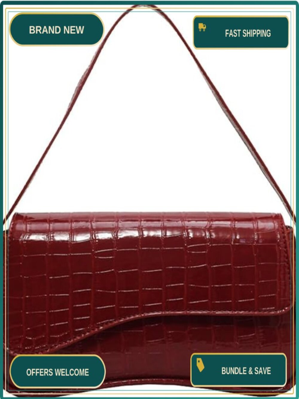 PU Leather Tote Bag for Women with Removable Straps and Zipper Closure